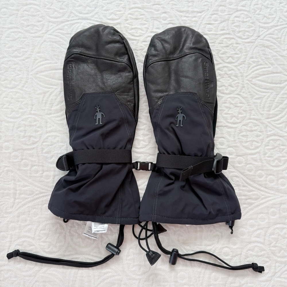 Smartwool Leather‎ PhD Alpine Mitten, Black Sz M